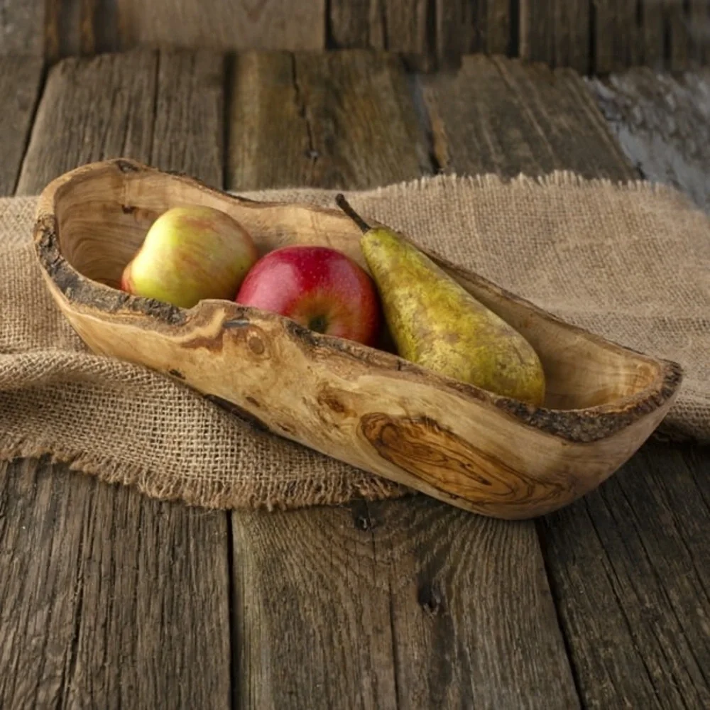 Decorative Wood Serving Bowl - Picture 7 of 9